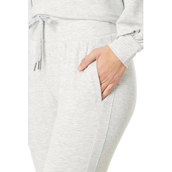 NEW TRAVISMATHEW women's cloud terry tie jogger in heather light grey